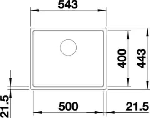 Blanco Single Bowl Inset/Flushmount Sink With Overflow SUBLINE500IFK5 526852