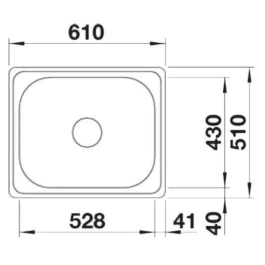 Blanco 45L Single Inset Laundry Tub PLENTA6K5 526997