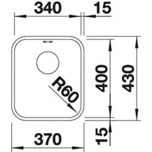 Blanco Single Bowl Undermount Sink SUPRA340UK5 526902