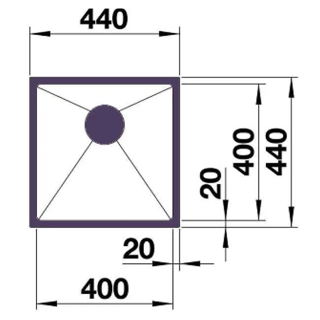 Blanco Single Undermount Sink QUATR15400IUK5 526885