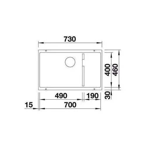 Blanco Anthracite Single 2 Level Undermount Granite Sink SUBLINE700ULK5 526868