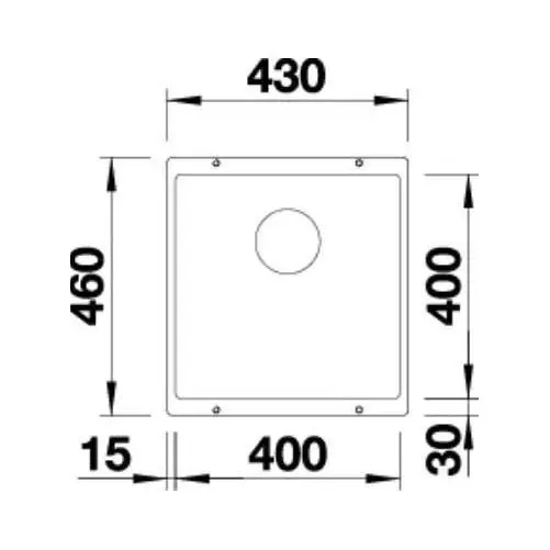 Blanco Rock Grey Single Bowl Undermount Granite Sink SUBLINE400UGK5 526857