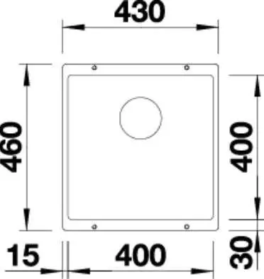 Blanco Rock Grey Single Bowl Undermount Granite Sink SUBLINE400UGK5 526857