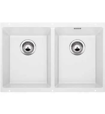 Blanco White Double Bowl Undermount Granite Sink SUB350350UWK5 526850