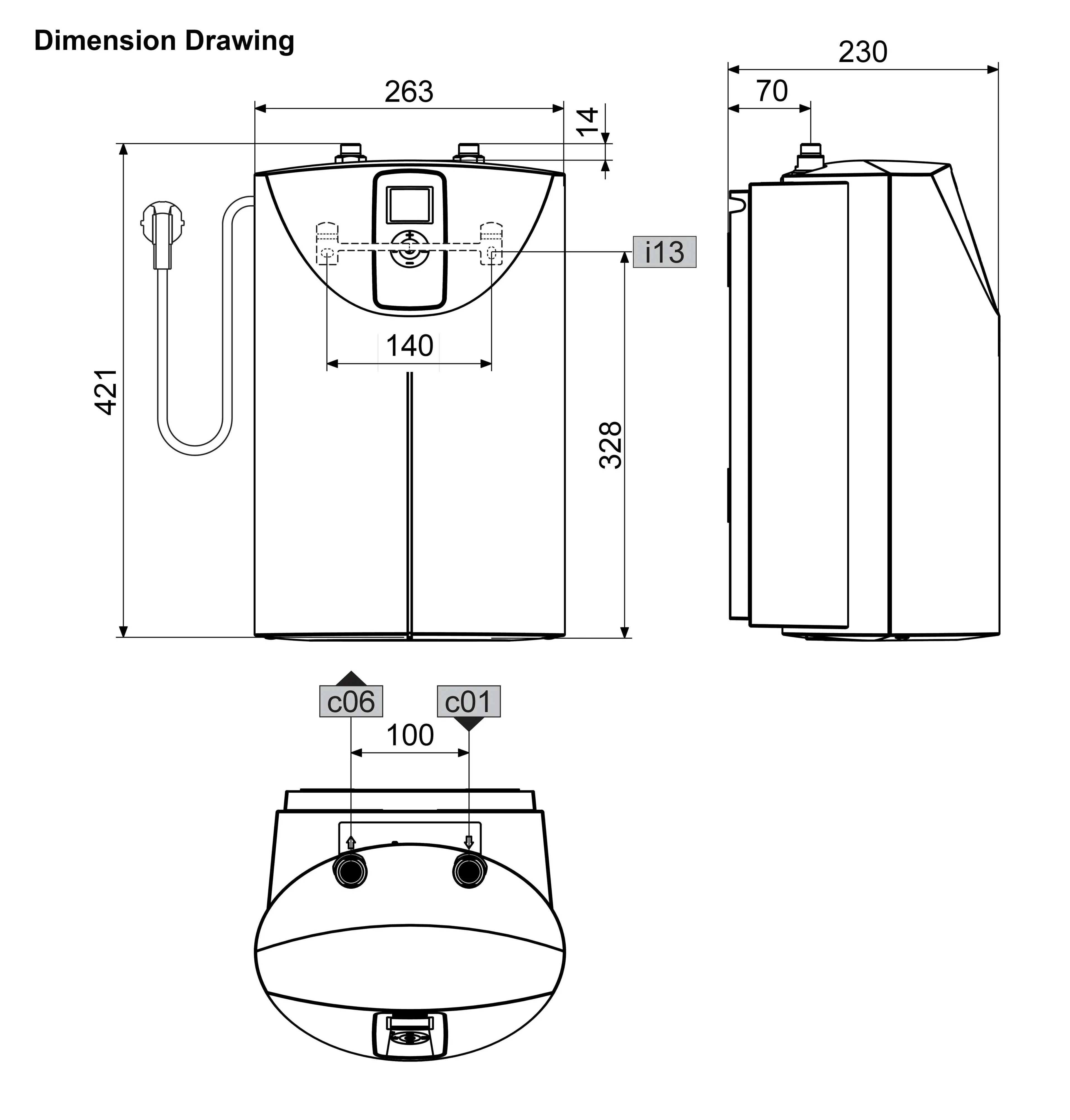 Stiebel Eltron SNE5 Open Vented Water Heater With MESG Mixer SNE 5 + MESG