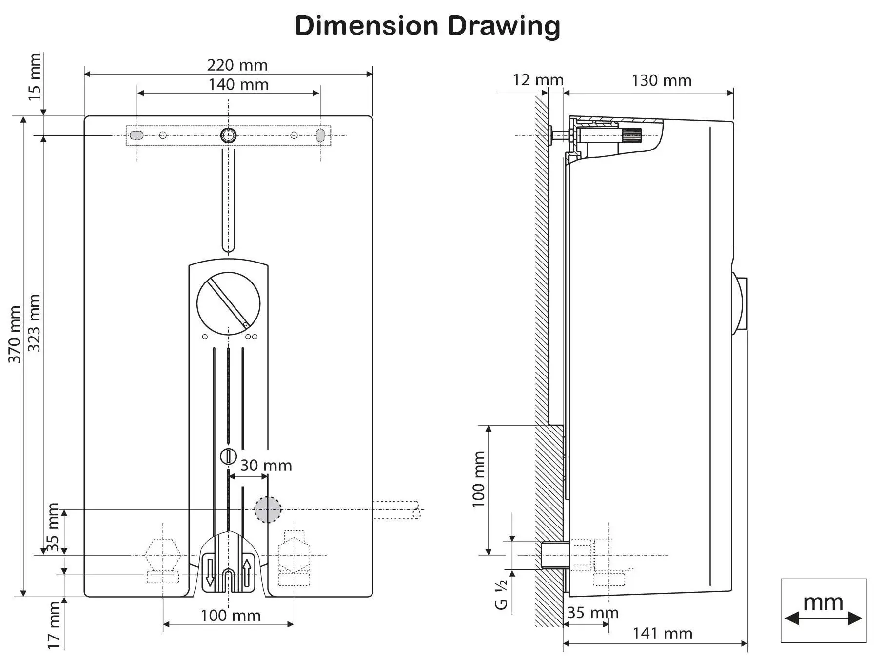 Stiebel Eltron DHF13CAU Instantaneous 3 Phase Electric Water Heater DHF 13 C AU