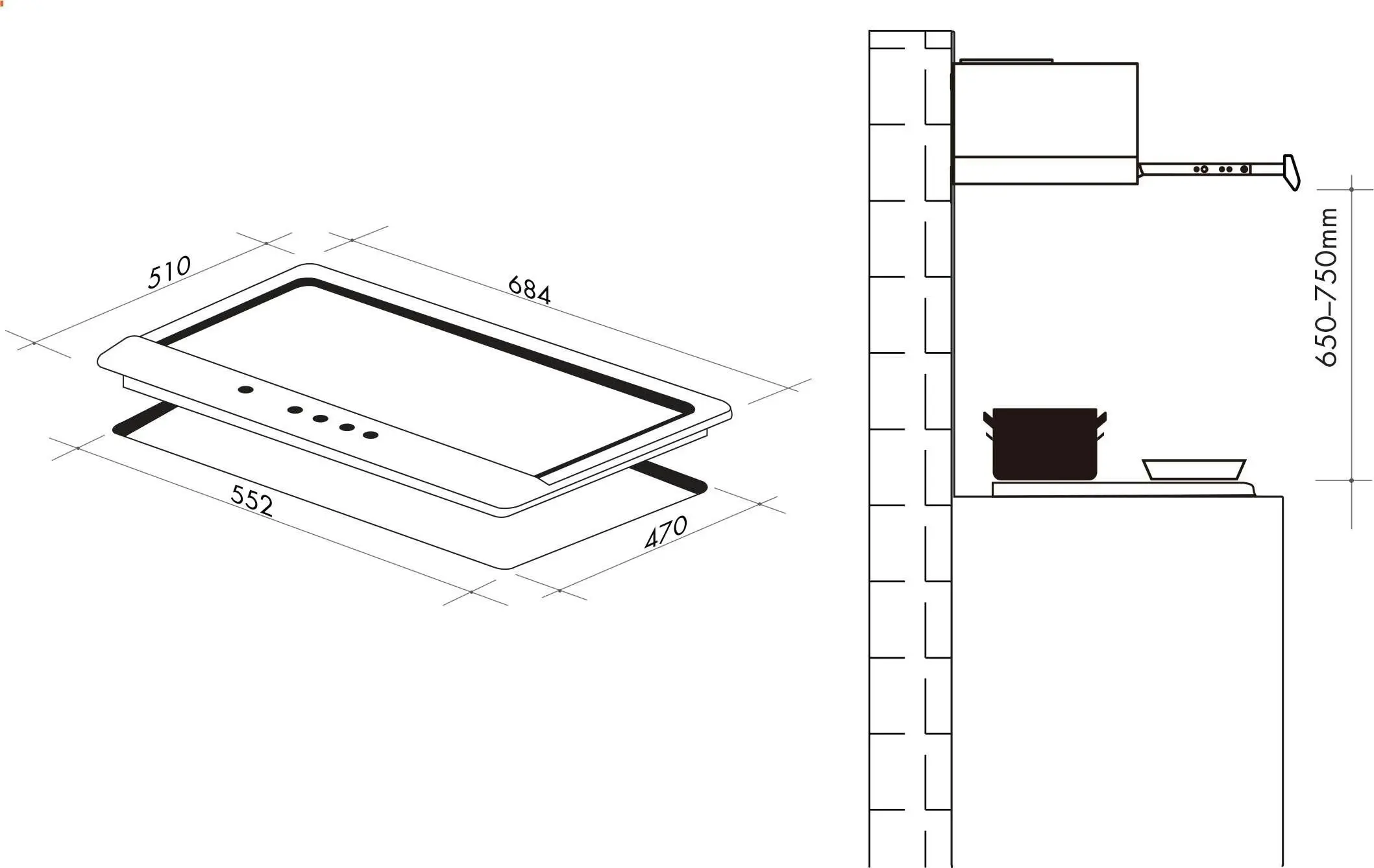 Artusi 70cm Gas Cooktop CAGH7000B