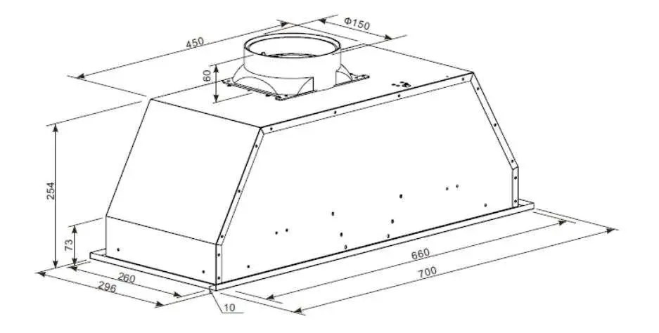 Omega 70cm Undermount Rangehood ORU70XL