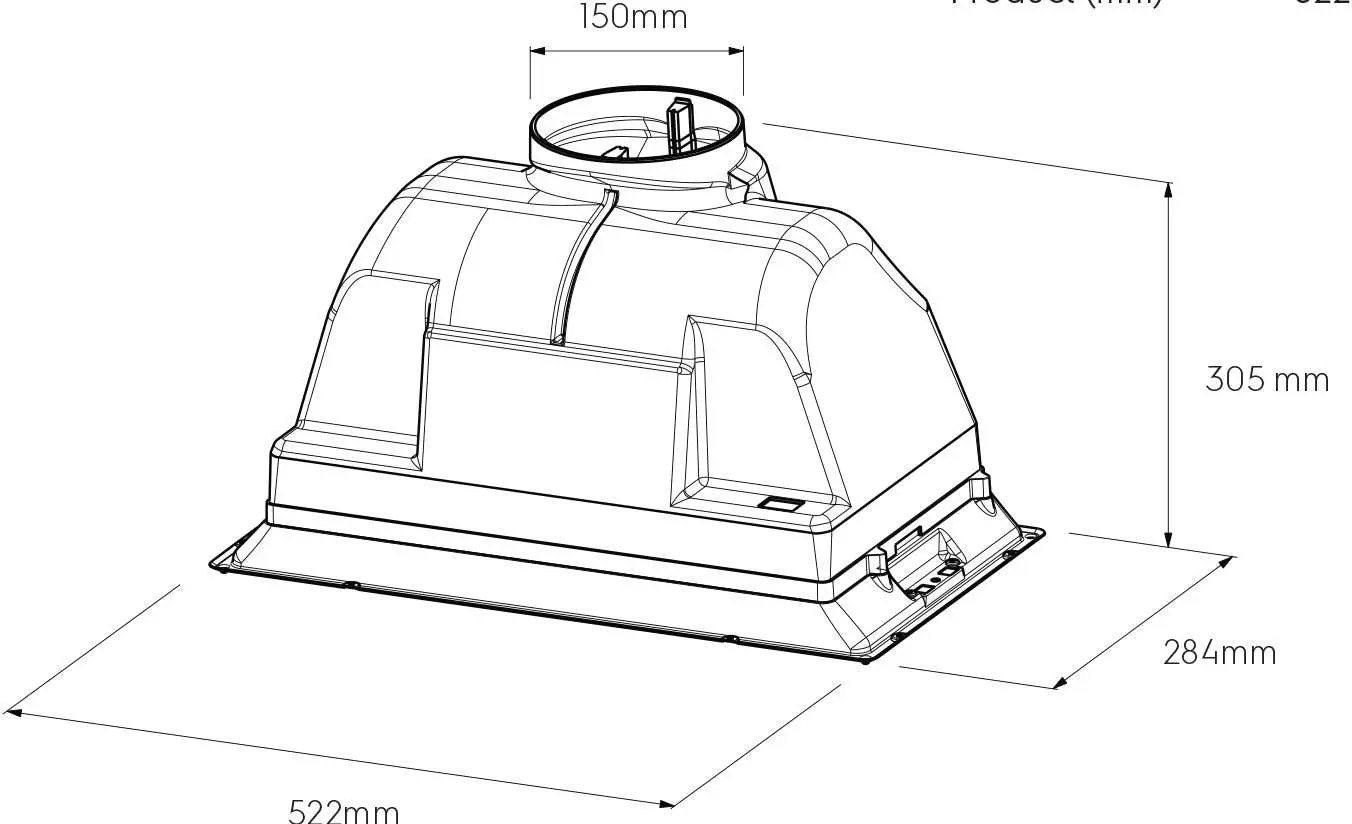 Electrolux 52cm Integrated Undermount Rangehood ERI512SA