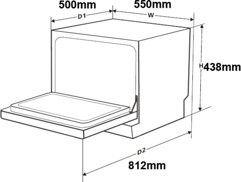 Casa 60cm Benchtop Dishwasher DTTS36CA