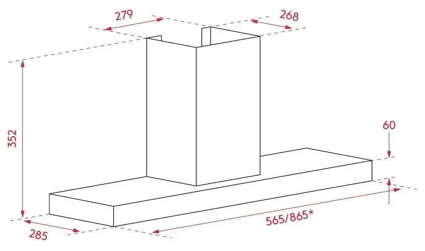 Airvolution 60cm Canopy Rangehood AIH60W