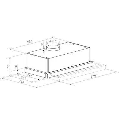 Beko 90cm Stainless Steel Slideout Rangehood BRH90TW