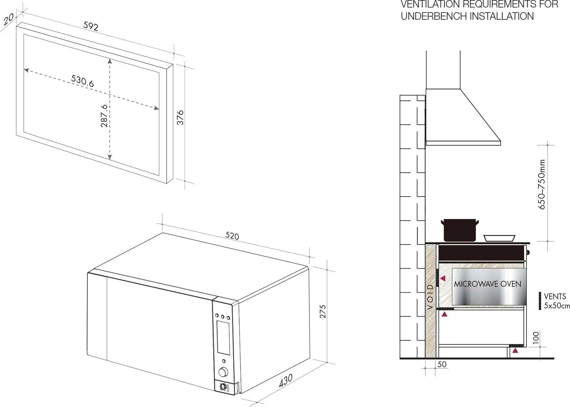 Artusi 31L Microwave Oven AMO31X