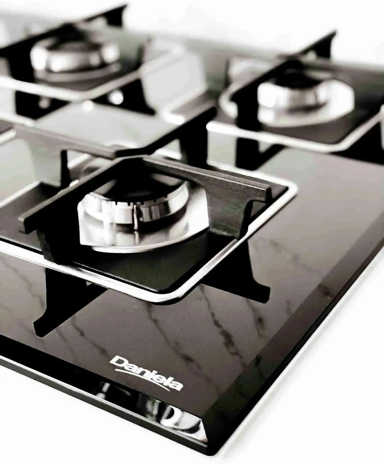 Daniela 90cm 5 Burner Gas on Black Tempered Glass Cooktop DAN95GAG