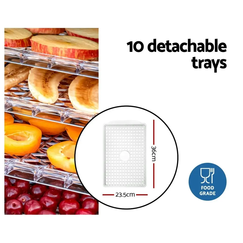 Devanti 10 Trays Food Dehydrator w/ Control Panel