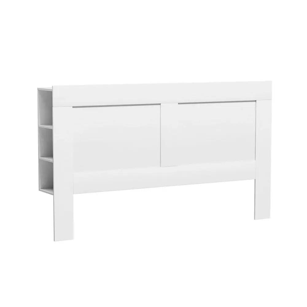 Artiss Bed Head King Size with Shelves - CABI White