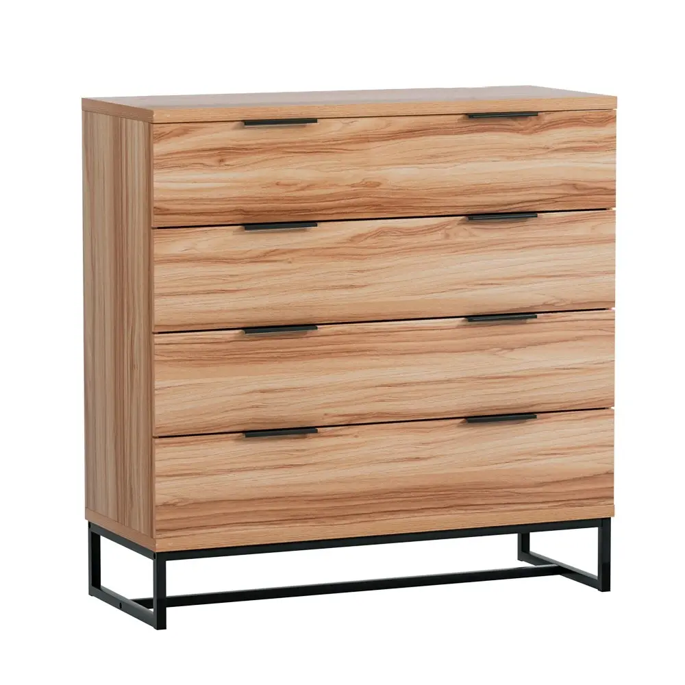 Artiss 4 Chest of Drawers - NOCHE Rust Oak