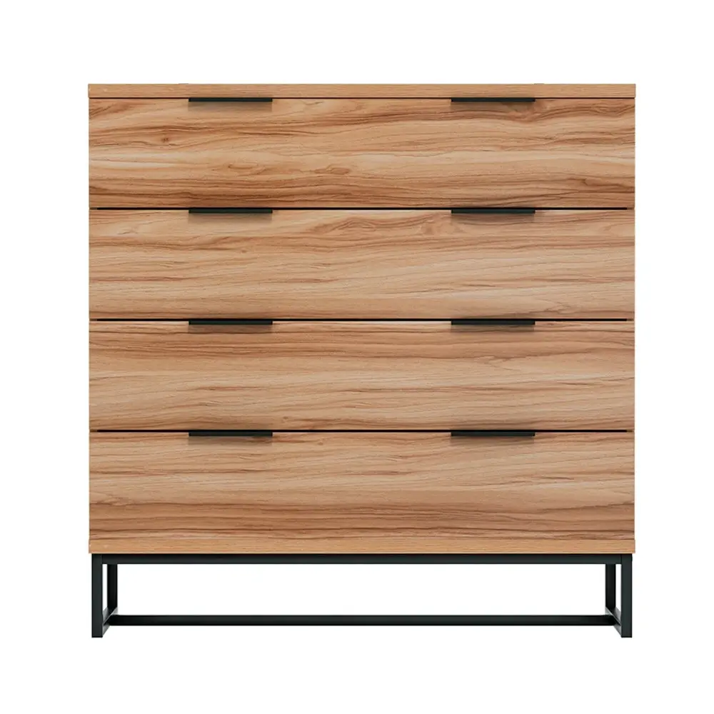 Artiss 4 Chest of Drawers Tallboy - NOCHE Rust Oak