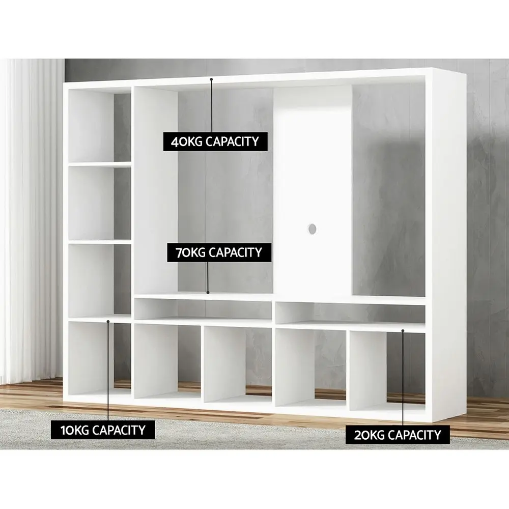 Artiss Entertainment Unit TV Stand Open Shelves 183CM  White