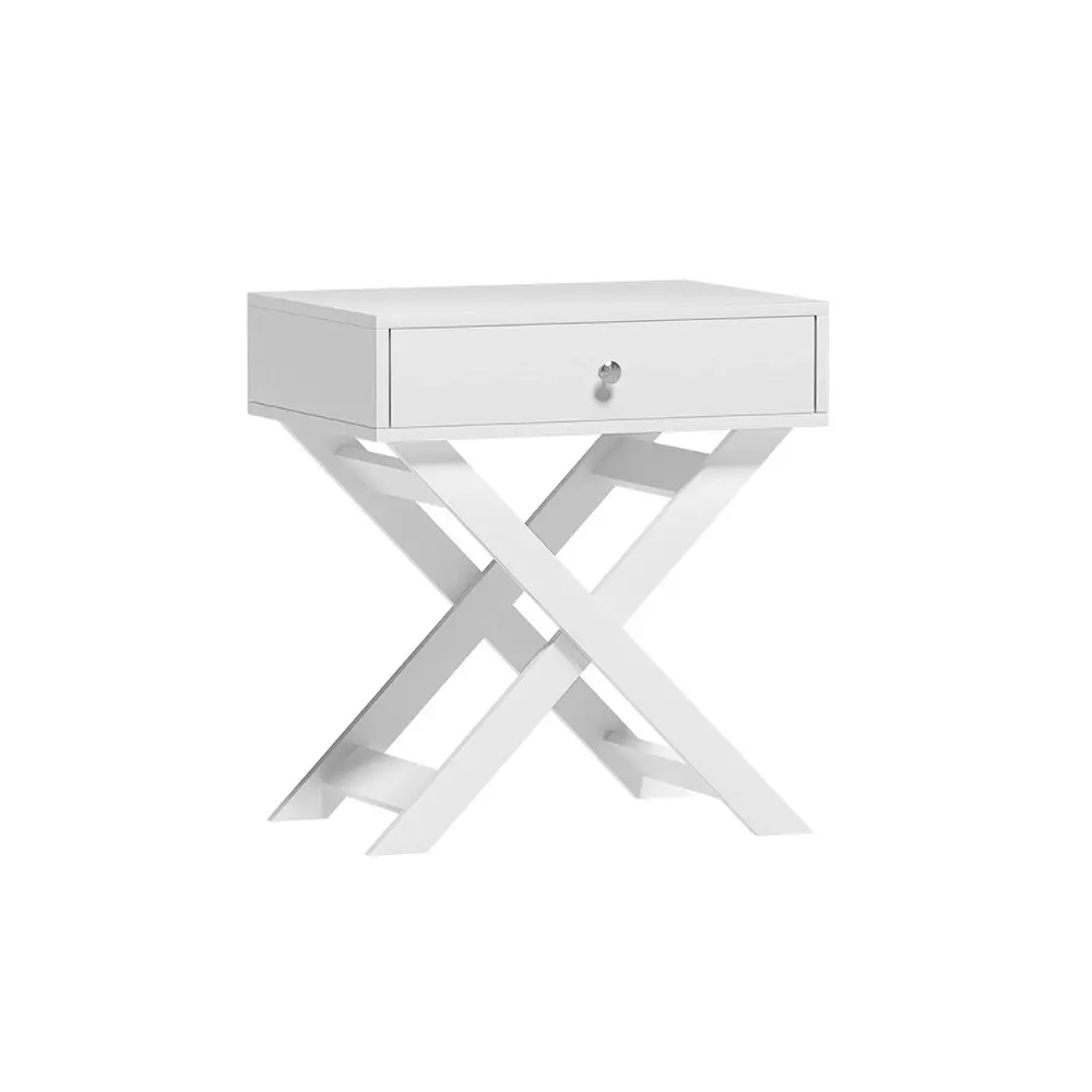 Artiss Bedside Table with Drawer - QARA White