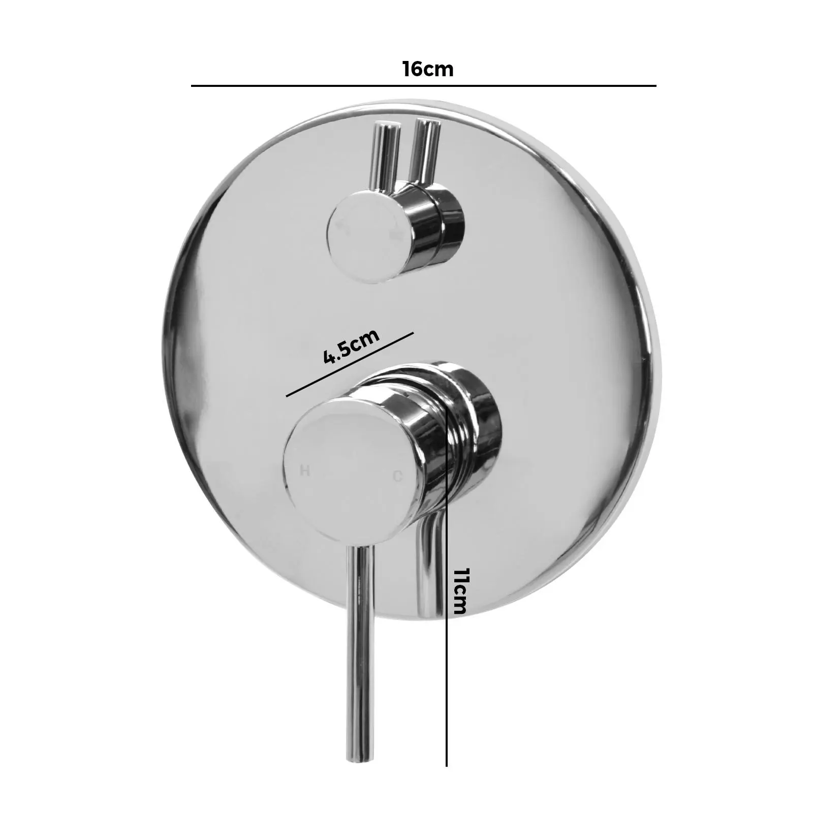 Shower Mixer Hot Cold Tap Basin Vanity Sink Brass Bath Wall Valve DIY Chrome