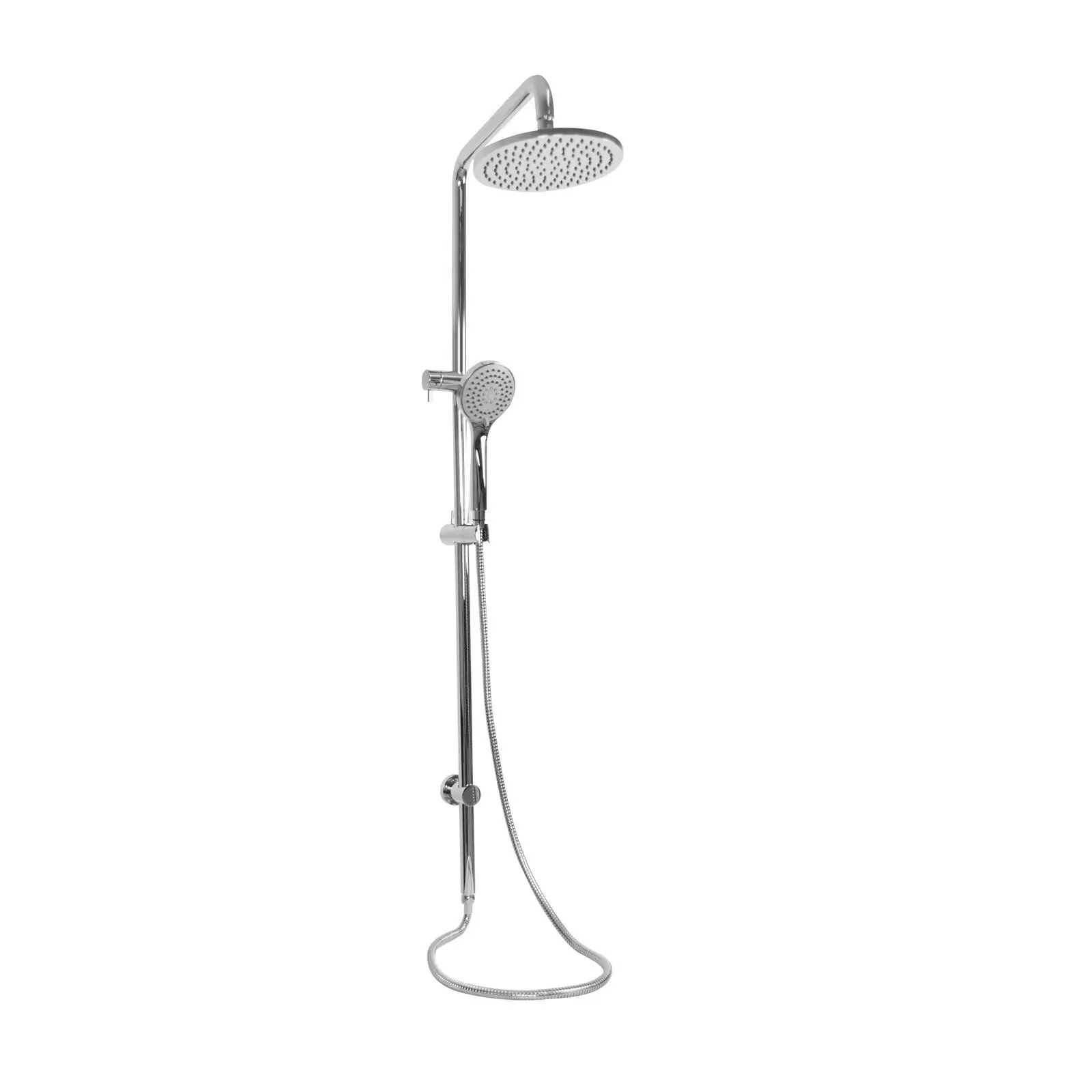 WELS 200mm Rain Shower Head Set Handheld Combo Round High Pressure Wall Chrome