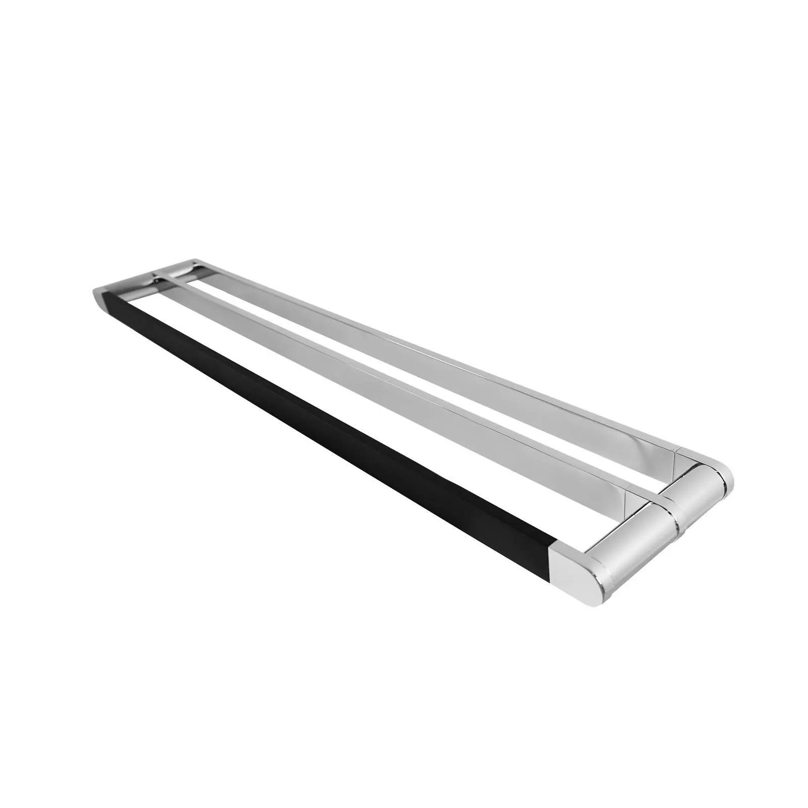 Double Towel Rail 70cm Rack Bar Holder Bathroom Accessories Chrome DTB700