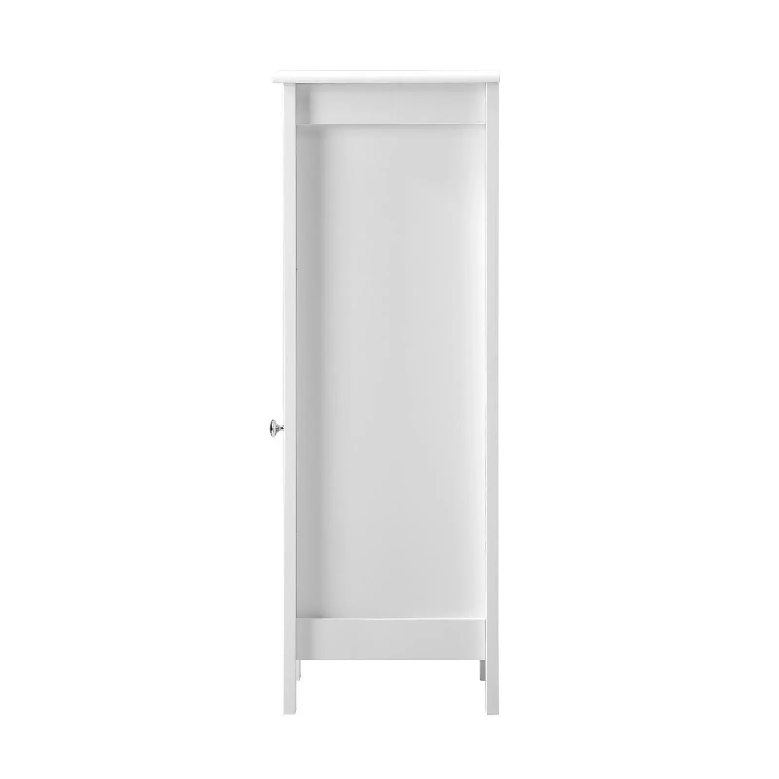 Oikiture Storage Cabinet Floor Cupboard Slim Laundry Bathroom Rattan Door White