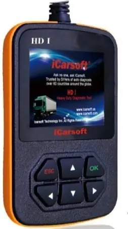 iCarsoft HD I Heavy Duty OBD2 Diagnostic Code Reset Scanner Tool.