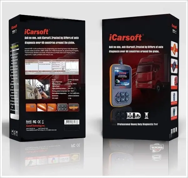 iCarsoft HD I Heavy Duty OBD2 Diagnostic Code Reset Scanner Tool.