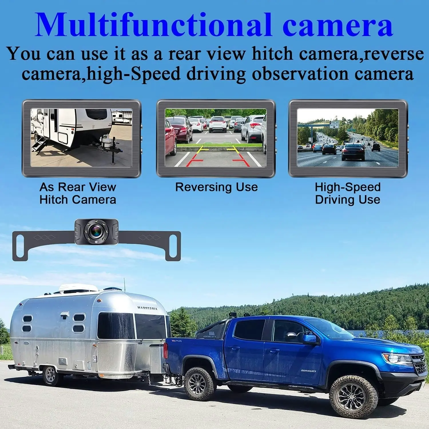 AMTIFO Backup Camera HD 1080P Rear View Monitor for Car Truck Camper Minivan Reverse Cam System License Plate Waterproof Clear Night Vision DIY Guidelines A2