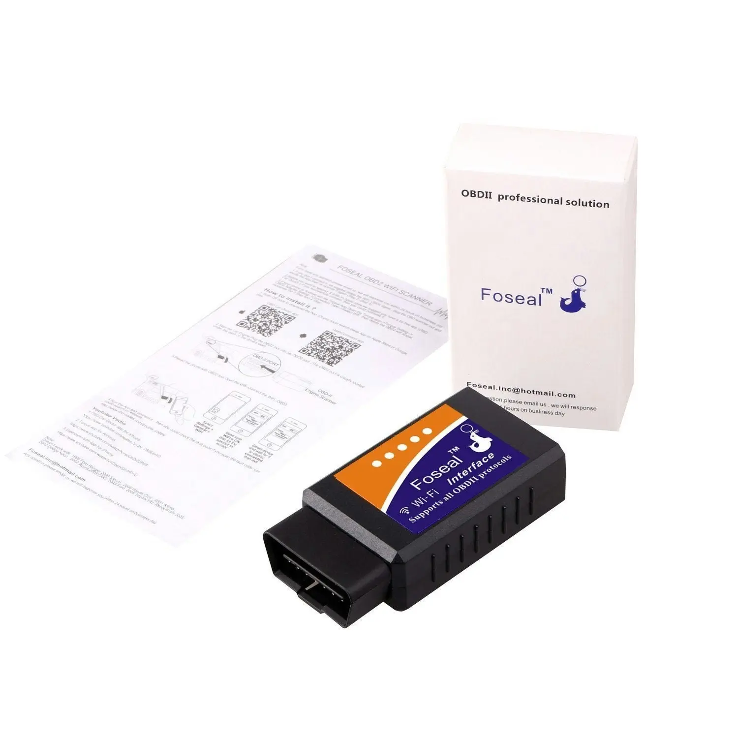 Foseal Car WIFI OBD 2 OBD2 OBDII Scan Tool Scanner Adapter Diagnostic