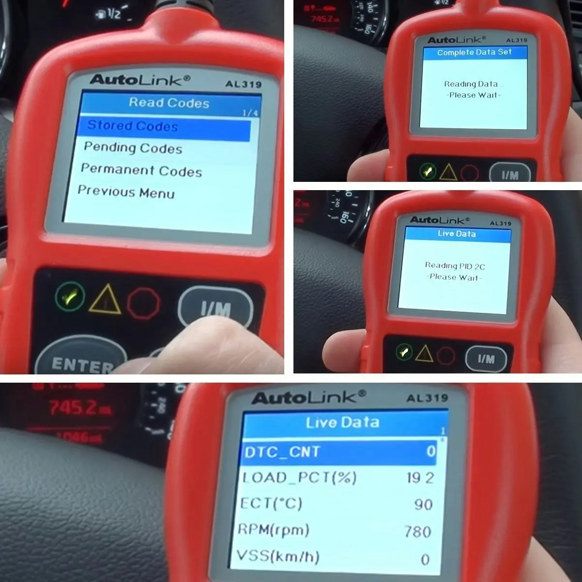 Autel AutoLink AL319 OBD2 Scanner Automotive Engine Fault Code Reader