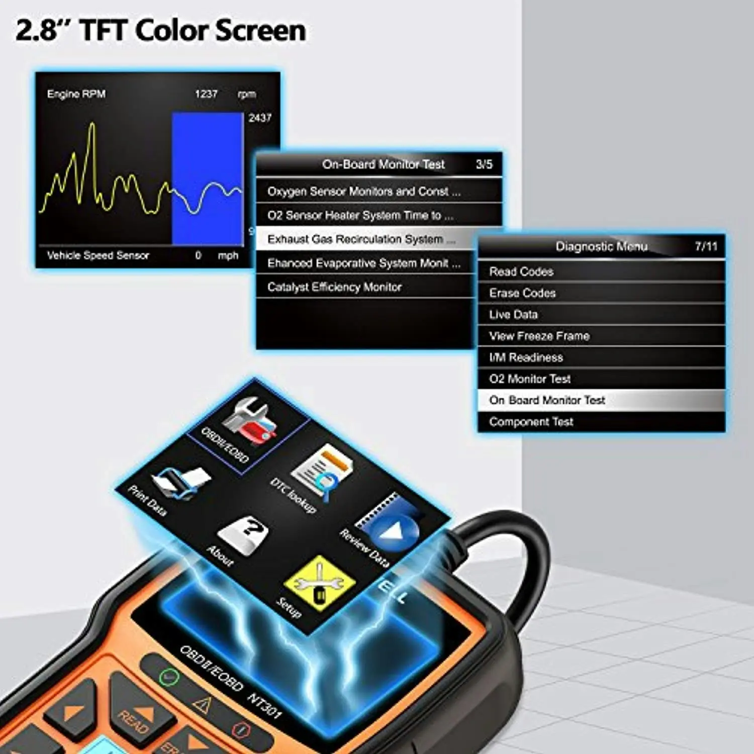 Foxwell NT301 Obd2 Scanner Professional Enhanced OBDII Diagnostic Code Reader