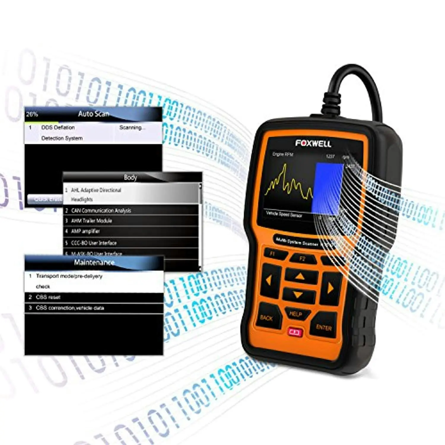 Foxwell NT510 Automotive Scanner for BMW OBD II Obd2 Code Reader, ABS/SRS/EPB/Transmission Diagnostic Scan Tools with OIL Service