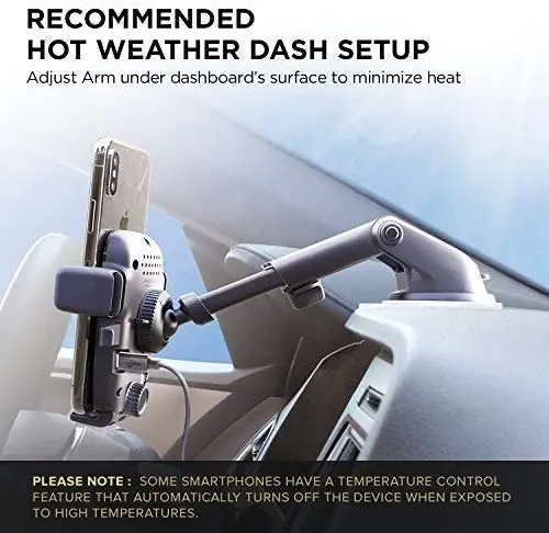 iOttie Easy One Touch Wireless Qi Fast Charge Car Mount Kit || Fast Charge: Samsung Galaxy S10 S9 Plus S8 S7 Edge Note 8 5 | Standard Charge: IPhone X