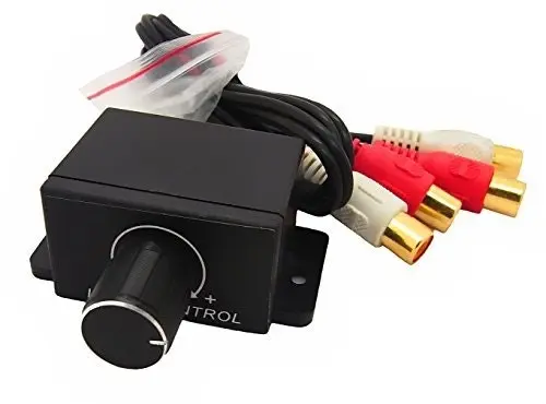 CHELINK Universal Car RCA Remote Amplifier Level Controller RCA Bass Knob Sub Amp Volume Control Cable