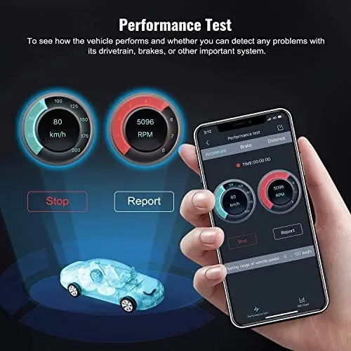 Autophix 3210 Bluetooth OBD2 Scanner Enhanced Universal Car Diagnostic Scanner for iPhone, iPad & Android, Fault Code Reader Plus Battery Tester Exclu