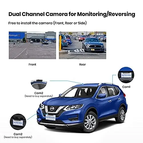 AUTO-VOX TW1 Truly Wireless Backup Camera, 5Mins DIY Installation, 720P Super Night Vision Rear View Camera and 5'' LCD Monitor with Digital Signal, 2