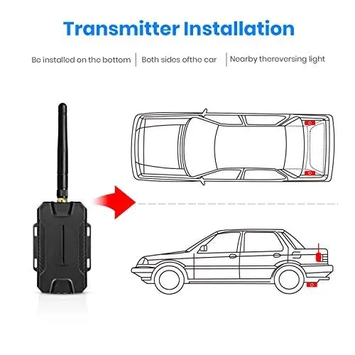 AUTO-VOX T1400 Upgrade Wireless Backup Camera for Car/Trucks,No Wiring, No Interference, OEM Look Rear View Mirror Camera Monitor with IP 68 Waterproo