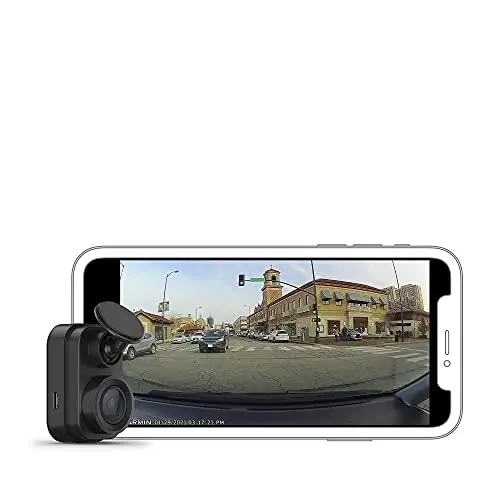 Garmin Dash Cam Mini 2, 1080p, 140-degree FOV, Incident Detection Recording and Signature Series Cloth