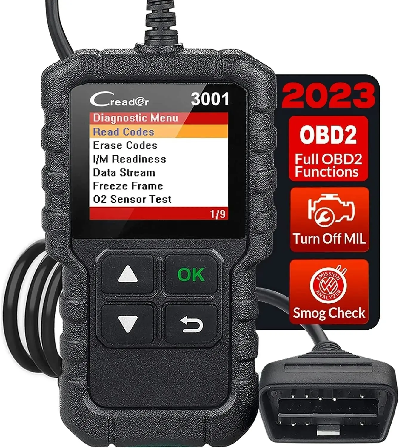 Launch Creader 3001 OBD2 Scanner, Engine Fault Code Reader Mode 6 CAN Diagnostic Scan Tool for All OBDII Protocol Cars since 1996, Lifetime Free Update