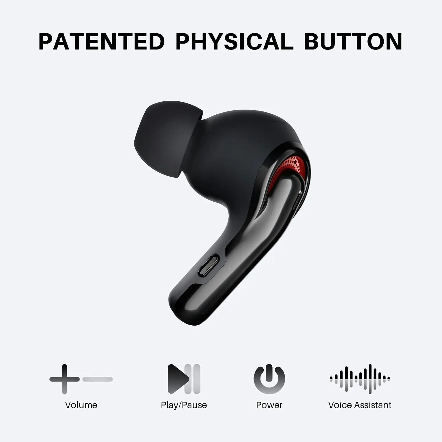 Tribit Wireless Earbuds Qualcomm QCC3040 Bluetooth 5.2, 4 Mics CVC 8.0 Call Noise Reduction 50H Playtime Clear Calls Volume Control True Wireless Blue