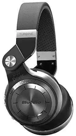 Bluedio T2 Plus Turbine Wireless Bluetooth Headphones with Mic/Micro SD Card Slot/FM Radio (Black)