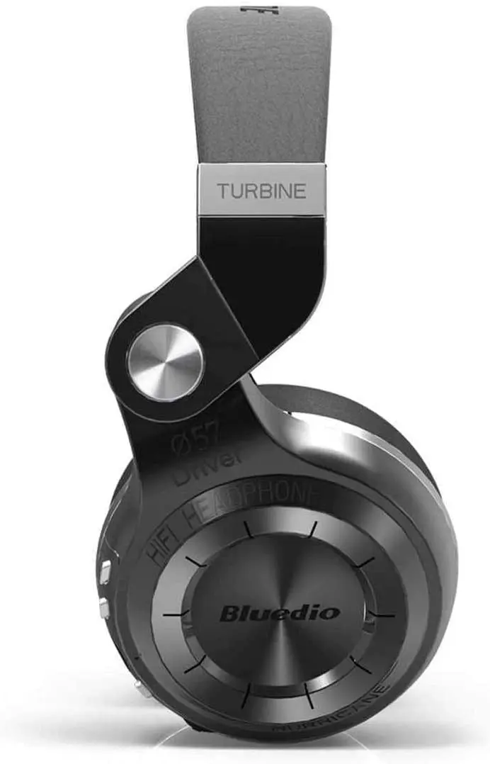 Bluedio T2 Plus Turbine Wireless Bluetooth Headphones with Mic/Micro SD Card Slot/FM Radio (Black)