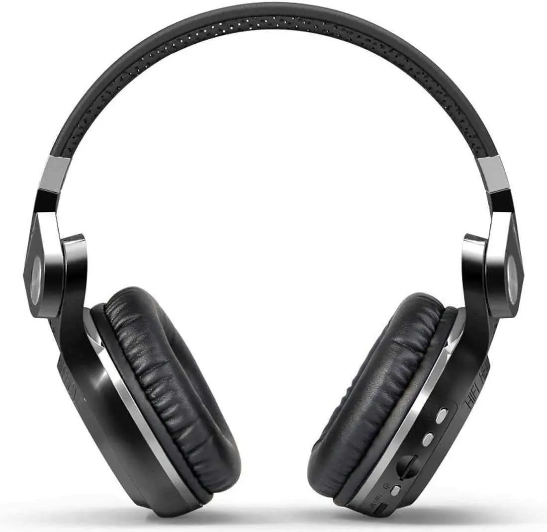 Bluedio T2 Plus Turbine Wireless Bluetooth Headphones with Mic/Micro SD Card Slot/FM Radio (Black)