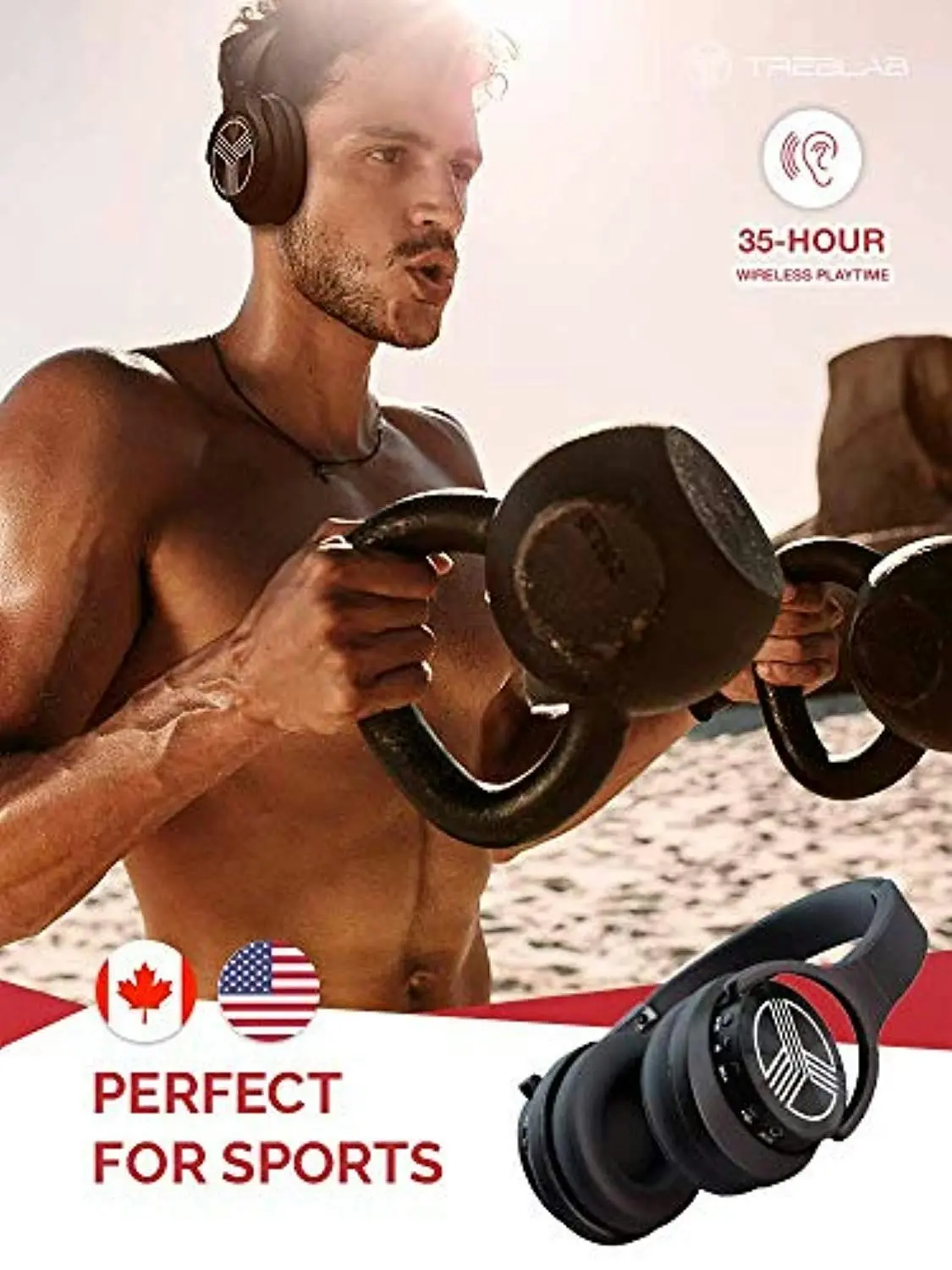 TREBLAB Z2 Supreme Bluetooth Wireless Headphones - Active Noise Cancelling T-Quiet, Flawless aptX Sound, Neodymium 40mm Speakers