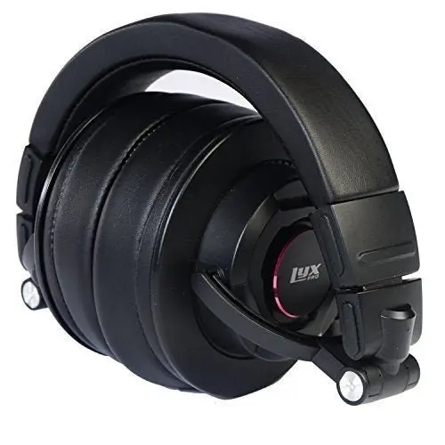 LyxPro HAS-30 Closed Back Over-Ear Professional Recording Headphones for Studio Monitoring, DJ and Home Entertainment,Black