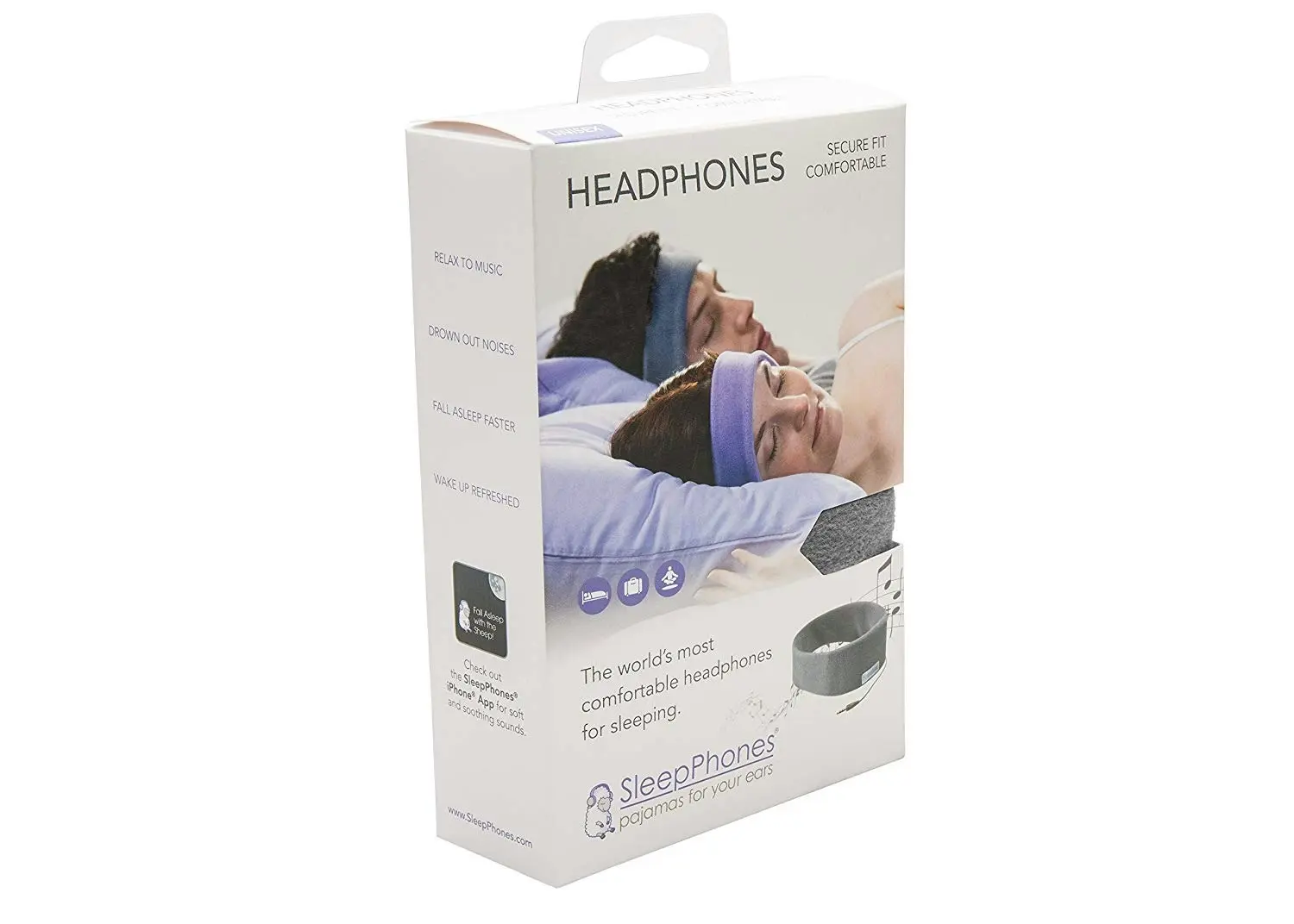 AcousticSheep SleepPhones Classic Sleep Headphones (Black, Medium - One Size Medium Fits Most)