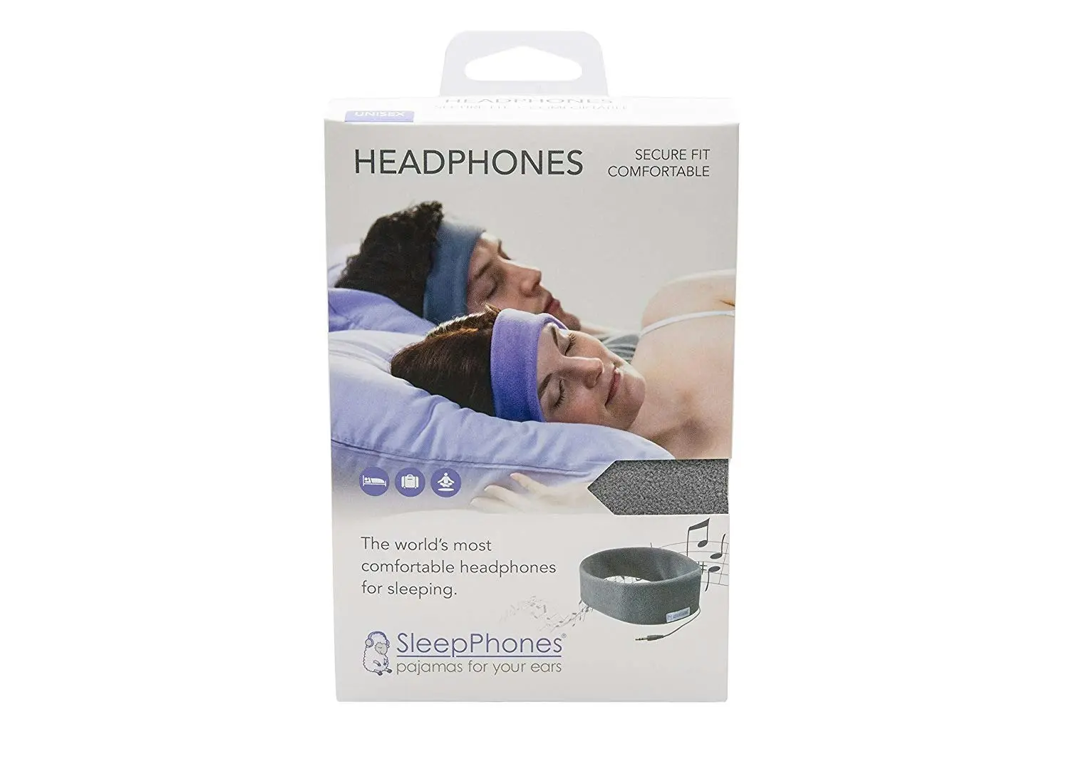 AcousticSheep SleepPhones Classic Sleep Headphones (Black, Medium - One Size Medium Fits Most)